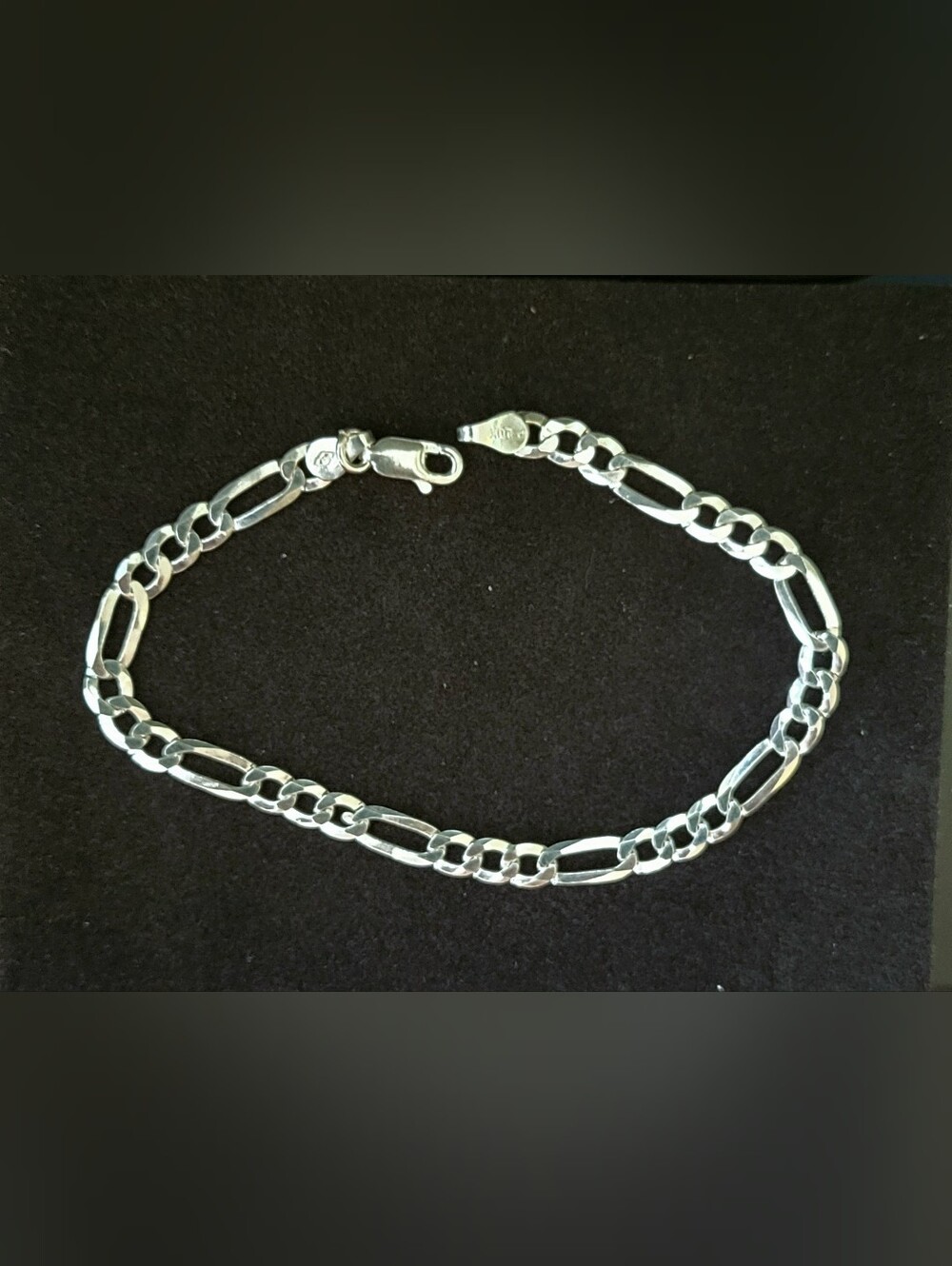 Men's Figaro Chain Bracelet - Sterling Silver 7 Inches
